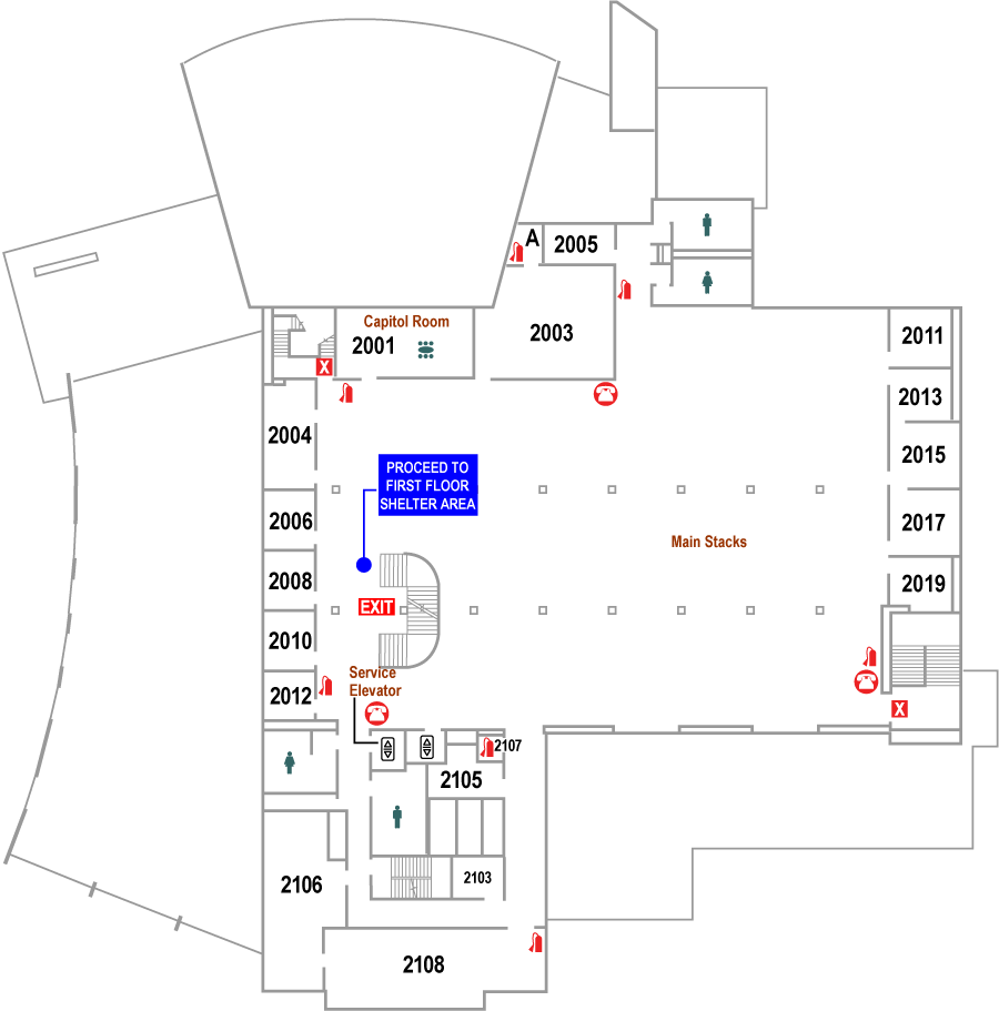 Mott Library Second Floor Floor Plan Map