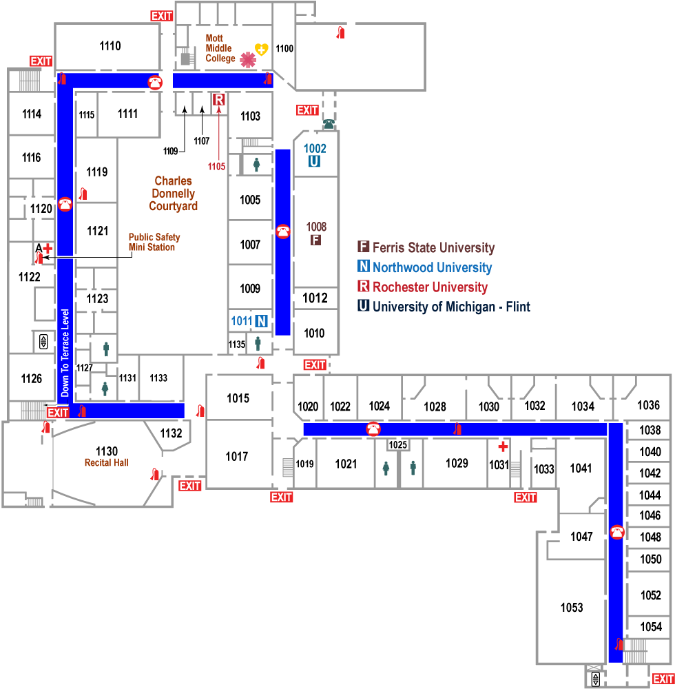 Mott Memorial Building First Floor Plan Map