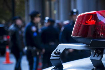 light bar on police car