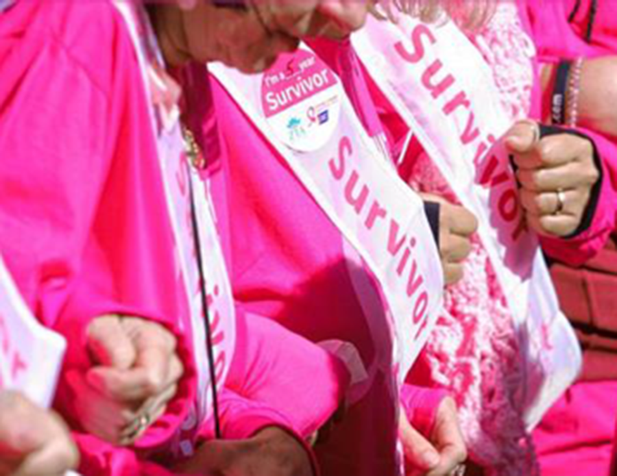 Breast Cancer Survivors dressed in pink