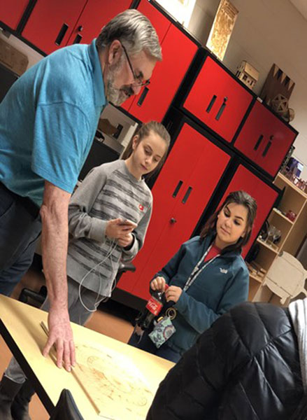 Photo of Utilizing the FABLab on the main campus for prototype design